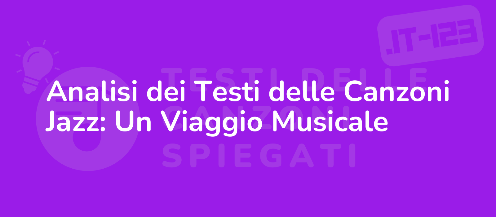 Analisi dei Testi delle Canzoni Jazz: Un Viaggio Musicale