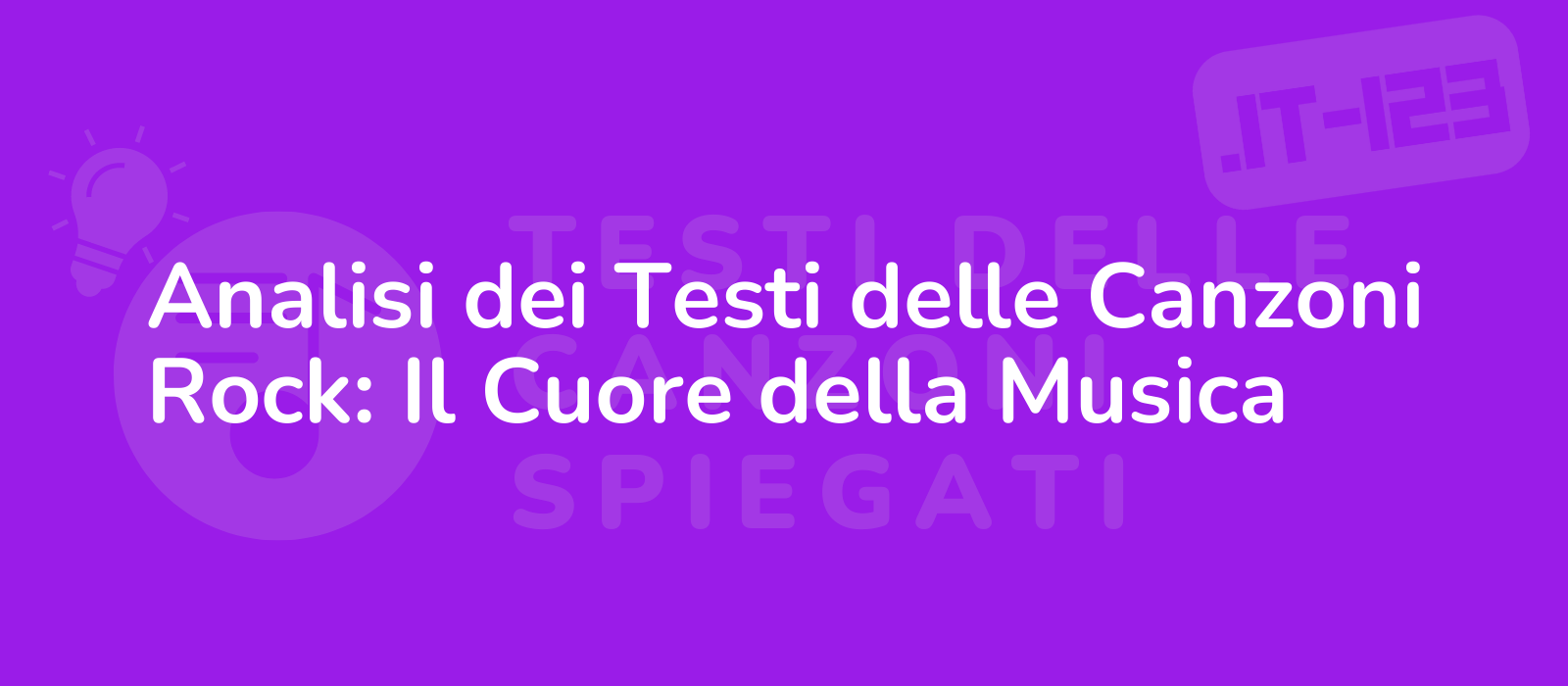 Analisi dei Testi delle Canzoni Rock: Il Cuore della Musica