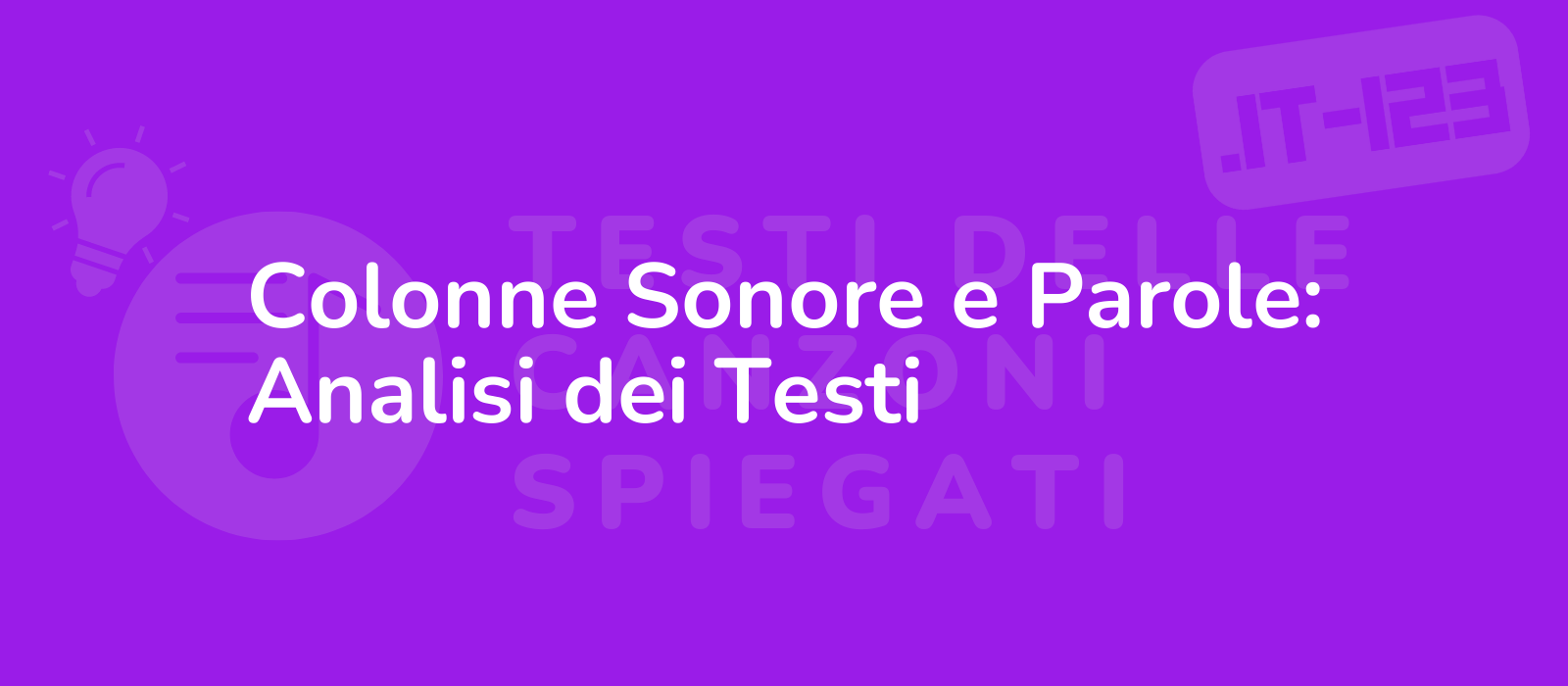 Colonne Sonore e Parole: Analisi dei Testi